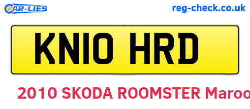 KN10HRD are the vehicle registration plates.