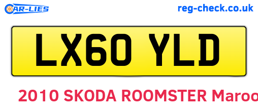 LX60YLD are the vehicle registration plates.