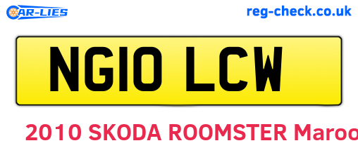 NG10LCW are the vehicle registration plates.