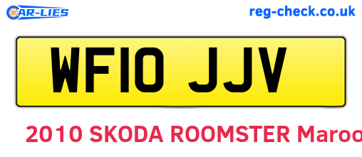 WF10JJV are the vehicle registration plates.