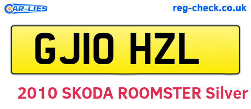 GJ10HZL are the vehicle registration plates.
