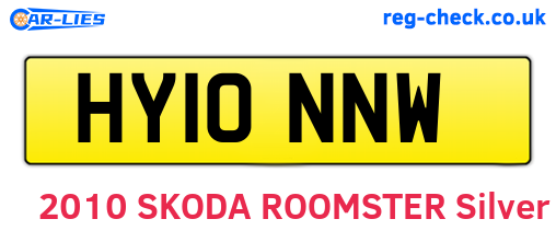 HY10NNW are the vehicle registration plates.