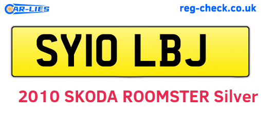 SY10LBJ are the vehicle registration plates.
