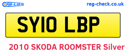 SY10LBP are the vehicle registration plates.