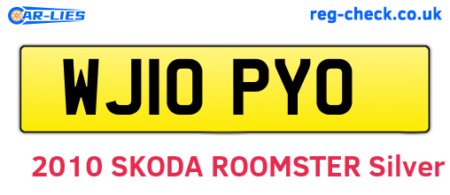WJ10PYO are the vehicle registration plates.