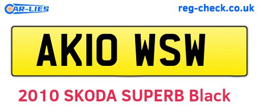 AK10WSW are the vehicle registration plates.