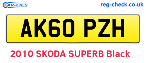 AK60PZH are the vehicle registration plates.
