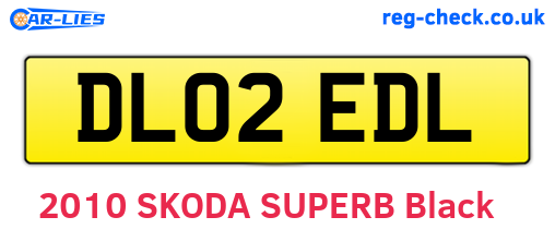 DL02EDL are the vehicle registration plates.