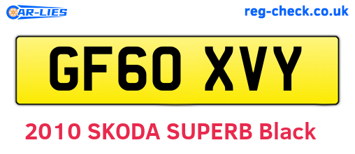 GF60XVY are the vehicle registration plates.