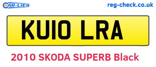 KU10LRA are the vehicle registration plates.