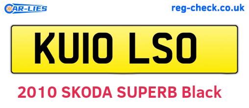 KU10LSO are the vehicle registration plates.