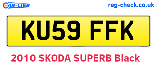 KU59FFK are the vehicle registration plates.