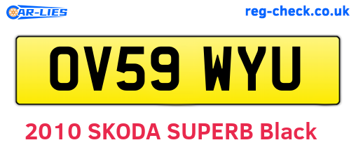 OV59WYU are the vehicle registration plates.