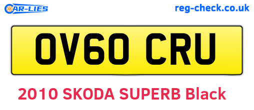 OV60CRU are the vehicle registration plates.