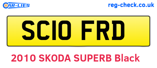 SC10FRD are the vehicle registration plates.