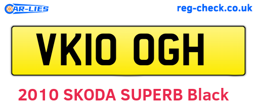 VK10OGH are the vehicle registration plates.