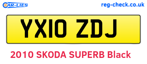 YX10ZDJ are the vehicle registration plates.