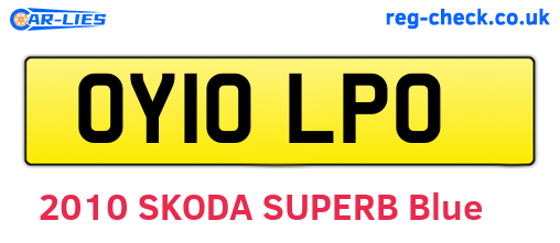 OY10LPO are the vehicle registration plates.