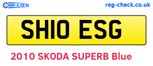 SH10ESG are the vehicle registration plates.