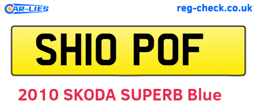 SH10POF are the vehicle registration plates.