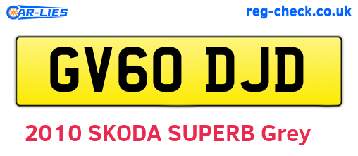GV60DJD are the vehicle registration plates.