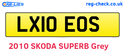 LX10EOS are the vehicle registration plates.