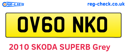 OV60NKO are the vehicle registration plates.
