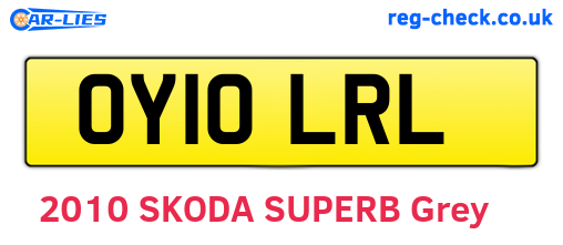 OY10LRL are the vehicle registration plates.