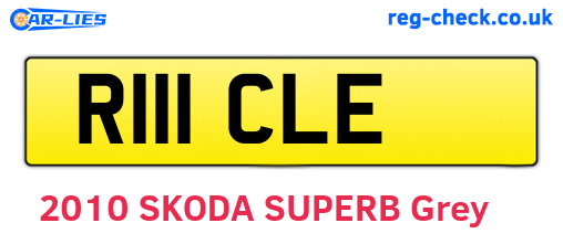 R111CLE are the vehicle registration plates.