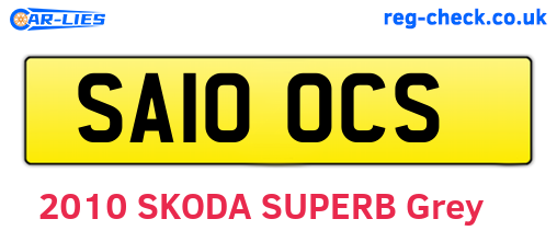 SA10OCS are the vehicle registration plates.