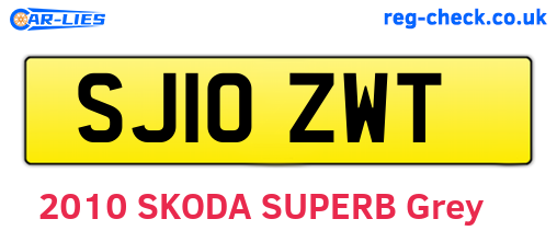 SJ10ZWT are the vehicle registration plates.