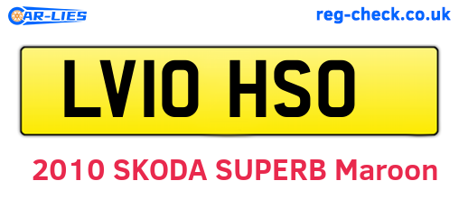 LV10HSO are the vehicle registration plates.
