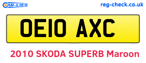 OE10AXC are the vehicle registration plates.