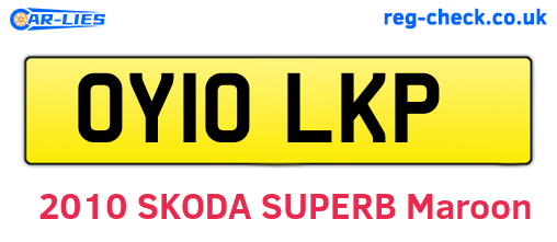OY10LKP are the vehicle registration plates.