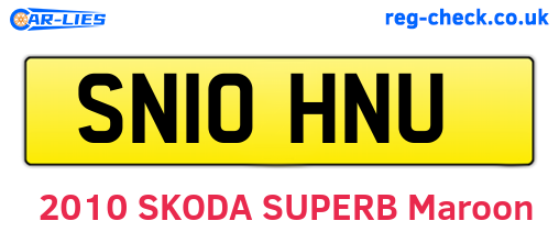 SN10HNU are the vehicle registration plates.