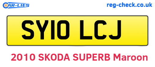 SY10LCJ are the vehicle registration plates.