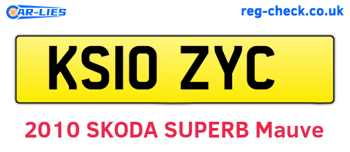 KS10ZYC are the vehicle registration plates.