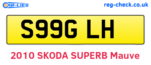 S99GLH are the vehicle registration plates.