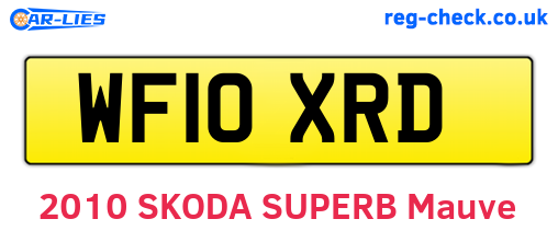 WF10XRD are the vehicle registration plates.
