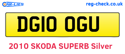 DG10OGU are the vehicle registration plates.
