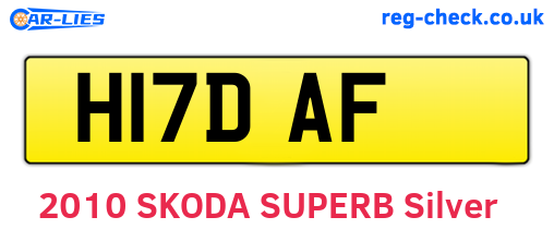 H17DAF are the vehicle registration plates.