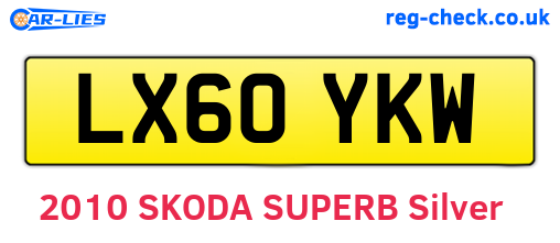 LX60YKW are the vehicle registration plates.