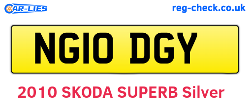 NG10DGY are the vehicle registration plates.