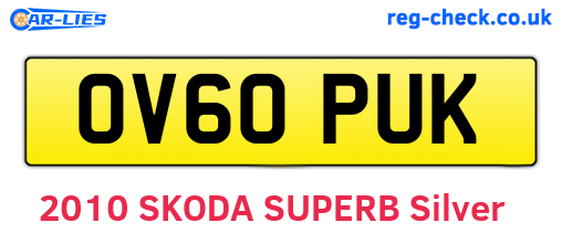 OV60PUK are the vehicle registration plates.