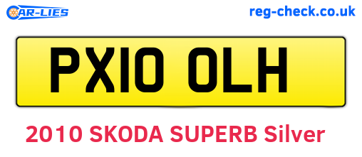 PX10OLH are the vehicle registration plates.