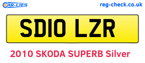 SD10LZR are the vehicle registration plates.