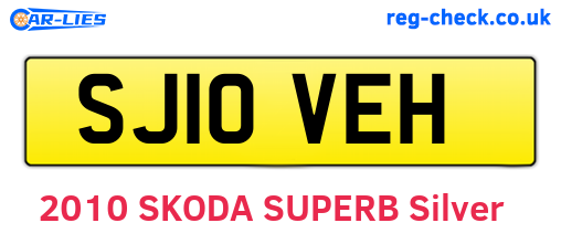 SJ10VEH are the vehicle registration plates.