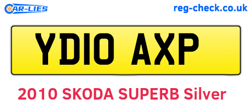 YD10AXP are the vehicle registration plates.