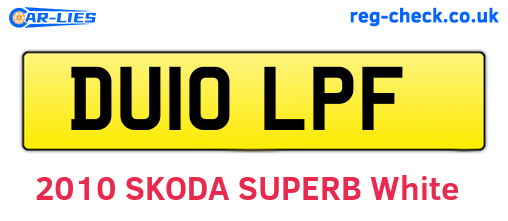DU10LPF are the vehicle registration plates.