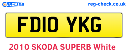 FD10YKG are the vehicle registration plates.